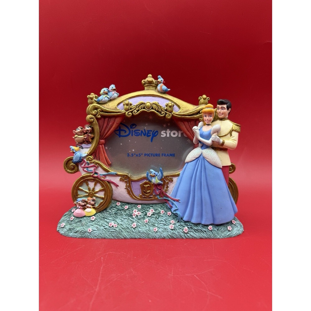 Disney Store Cinderella Prince Charming Carriage 3.5x5 Picture Frame Photo Frame
